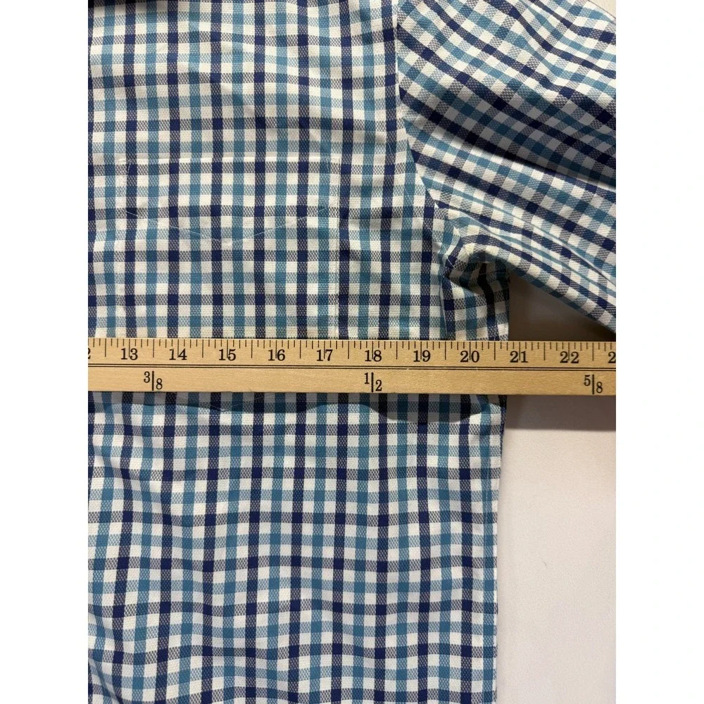 Banana Republic Dress‎ Shirt Mens M 15-15.5 Multi Tartan Plaid Non Iron Slim Fit